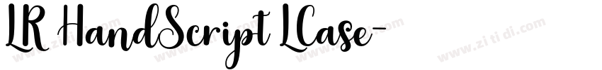 LR HandScript LCase字体转换